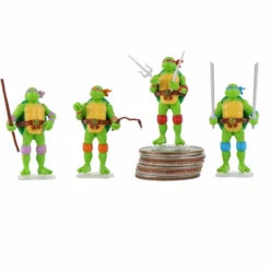 World's Smallest Teenage Mutant Ninja Turtles Set Of 4 Micro Action Figures