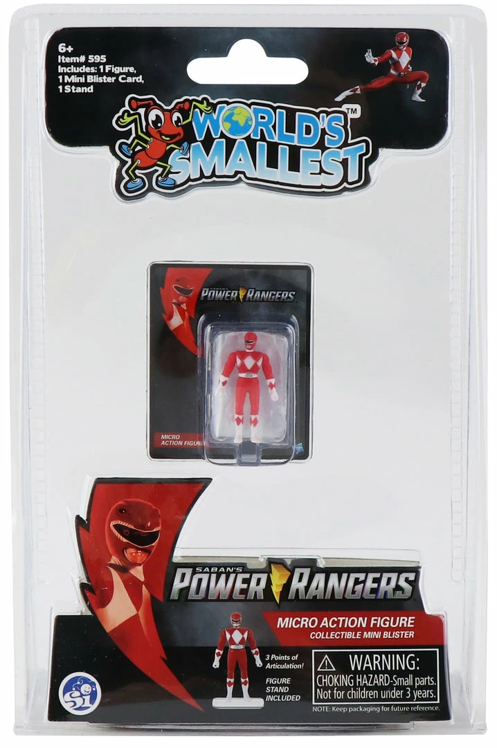World's Smallest Power Rangers Red Ranger Micro Action Figures World's Smallest Power Rangers Red Ranger Micro Action Figures
