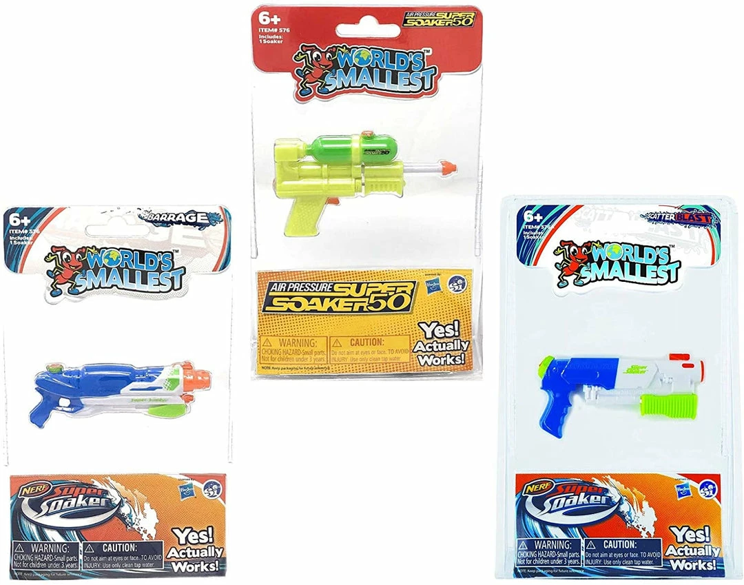 World's Smallest Super Soaker Set Of 3 World's Smallest Super Soaker Set Of 3