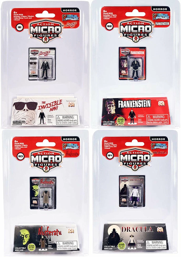 World's Smallest MEGO Horror Set Of 4 Micro Action Figures World's Smallest MEGO Horror Set Of 4 Micro Action Figures