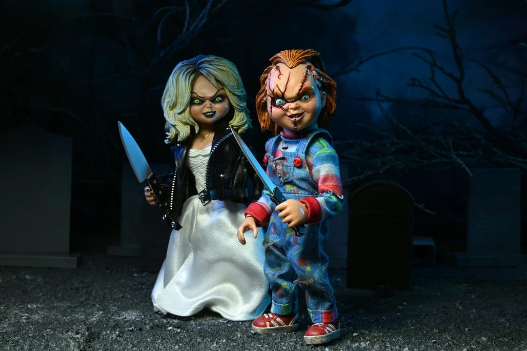8" Clothed Action Figure NECA - Bride Of Chucky - Chucky & Tiffany 2-Pack 5.5" Clothed Action Figures 8" Clothed Action Figure NECA - Bride Of Chucky - Chucky & Tiffany 2-Pack 5.5" Clothed Action Figures