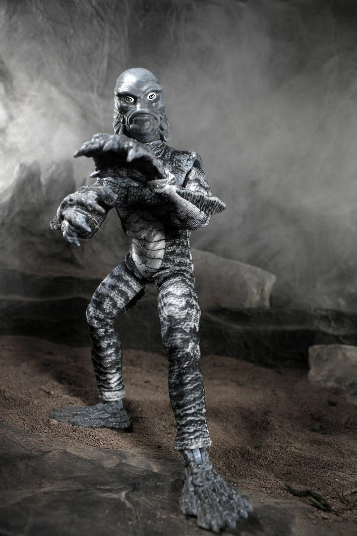 Clearance Damaged Package Damaged Package Mego Horror Wave 14 - B&W Creature From The Black Lagoon 8" Action Figure Clearance Damaged Package Damaged Package Mego Horror Wave 14 - B&W Creature From The Black Lagoon 8" Action Figure