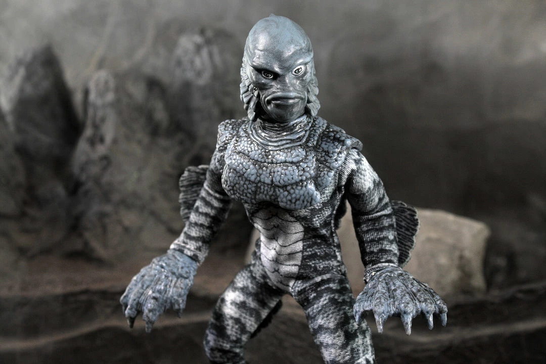 Clearance Damaged Package Damaged Package Mego Horror Wave 14 - B&W Creature From The Black Lagoon 8" Action Figure Clearance Damaged Package Damaged Package Mego Horror Wave 14 - B&W Creature From The Black Lagoon 8" Action Figure