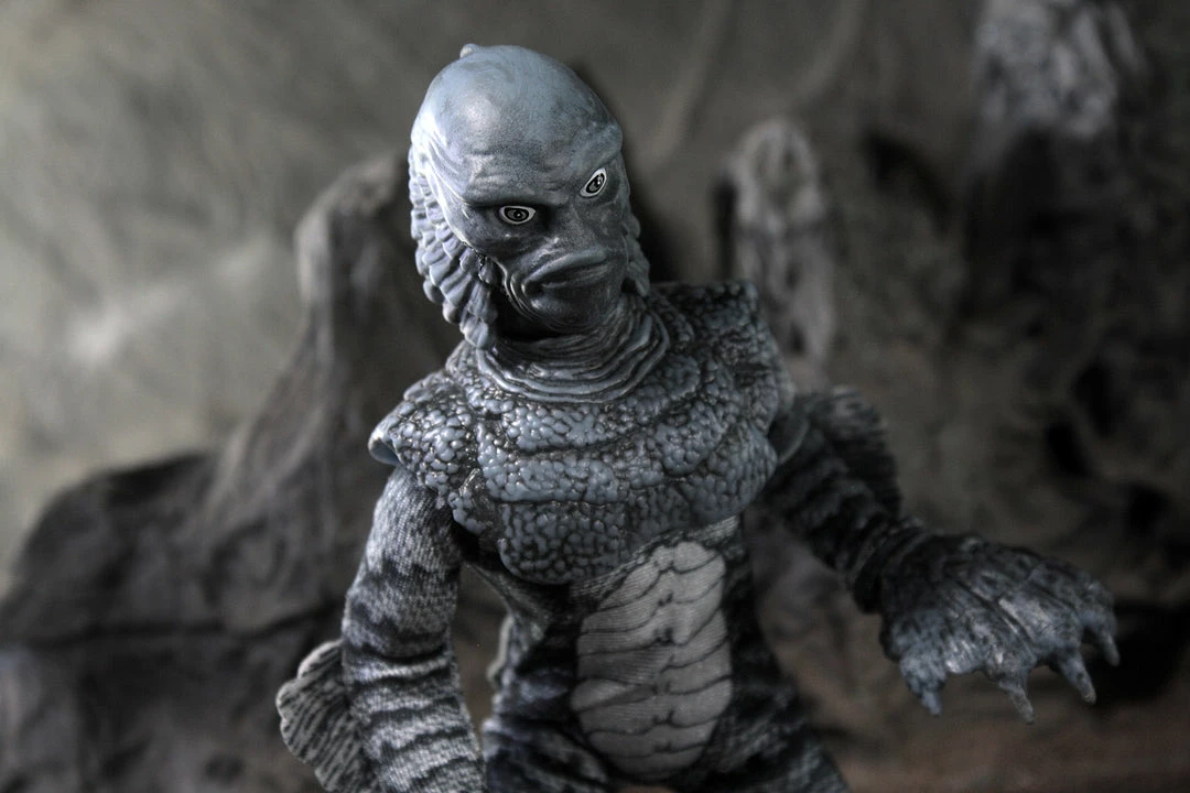 Clearance Damaged Package Damaged Package Mego Horror Wave 14 - B&W Creature From The Black Lagoon 8" Action Figure Clearance Damaged Package Damaged Package Mego Horror Wave 14 - B&W Creature From The Black Lagoon 8" Action Figure