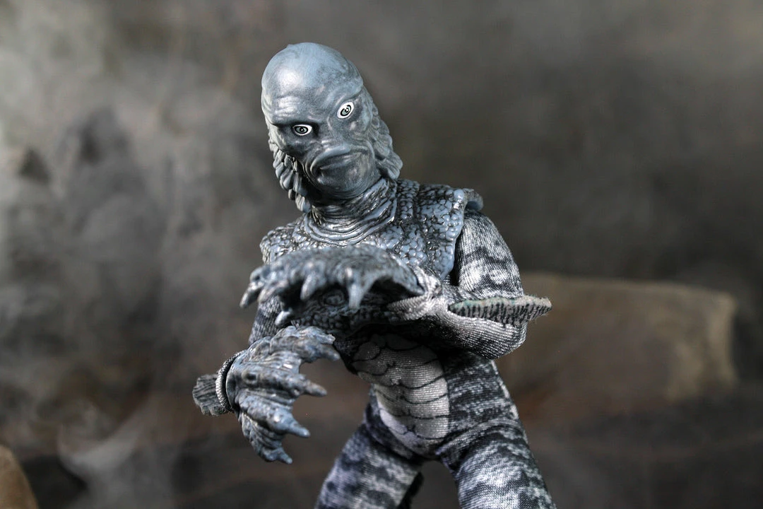 Clearance Damaged Package Damaged Package Mego Horror Wave 14 - B&W Creature From The Black Lagoon 8" Action Figure Clearance Damaged Package Damaged Package Mego Horror Wave 14 - B&W Creature From The Black Lagoon 8" Action Figure