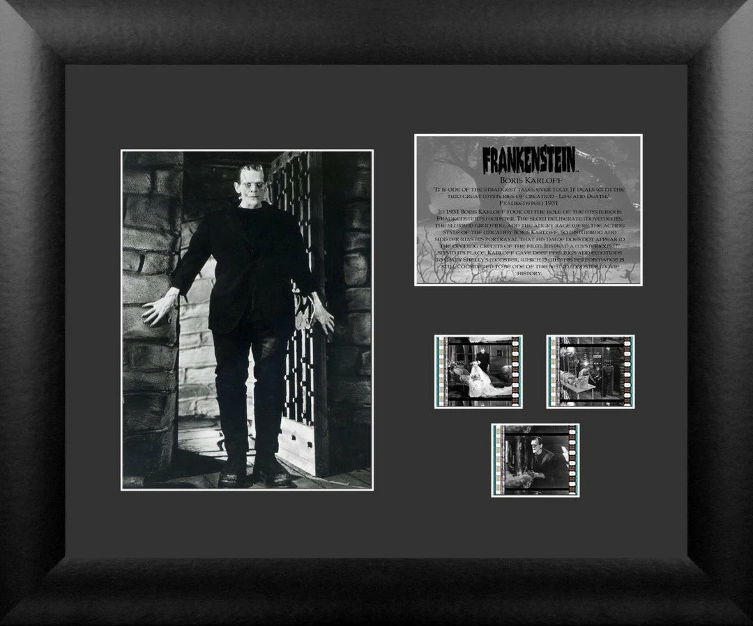 Film Cells LTD. Frankenstein (Boris Karloff - 1931) Horror Presentation Film Cell Film Cells LTD. Frankenstein (Boris Karloff - 1931) Horror Presentation Film Cell