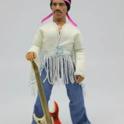 Clearance Damaged Package Damaged Package Mego Music Jimi Hendrix - Woodstock With Flocked Hair 8" Action Figure