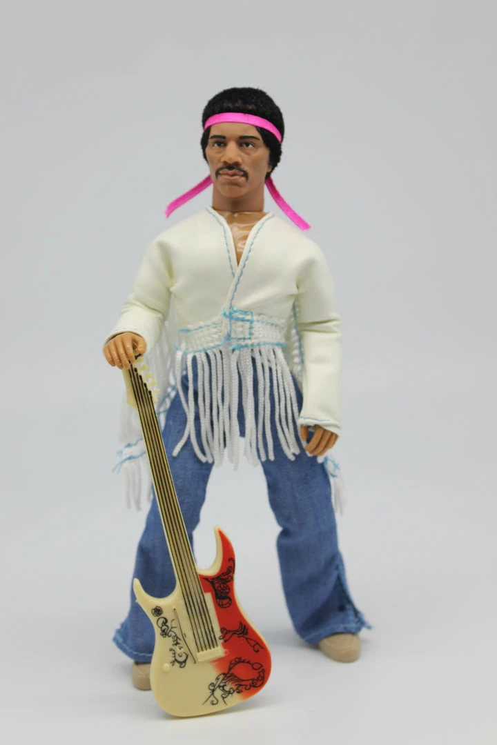 Clearance Damaged Package Damaged Package Mego Music Jimi Hendrix - Woodstock With Flocked Hair 8" Action Figure Clearance Damaged Package Damaged Package Mego Music Jimi Hendrix - Woodstock With Flocked Hair 8" Action Figure