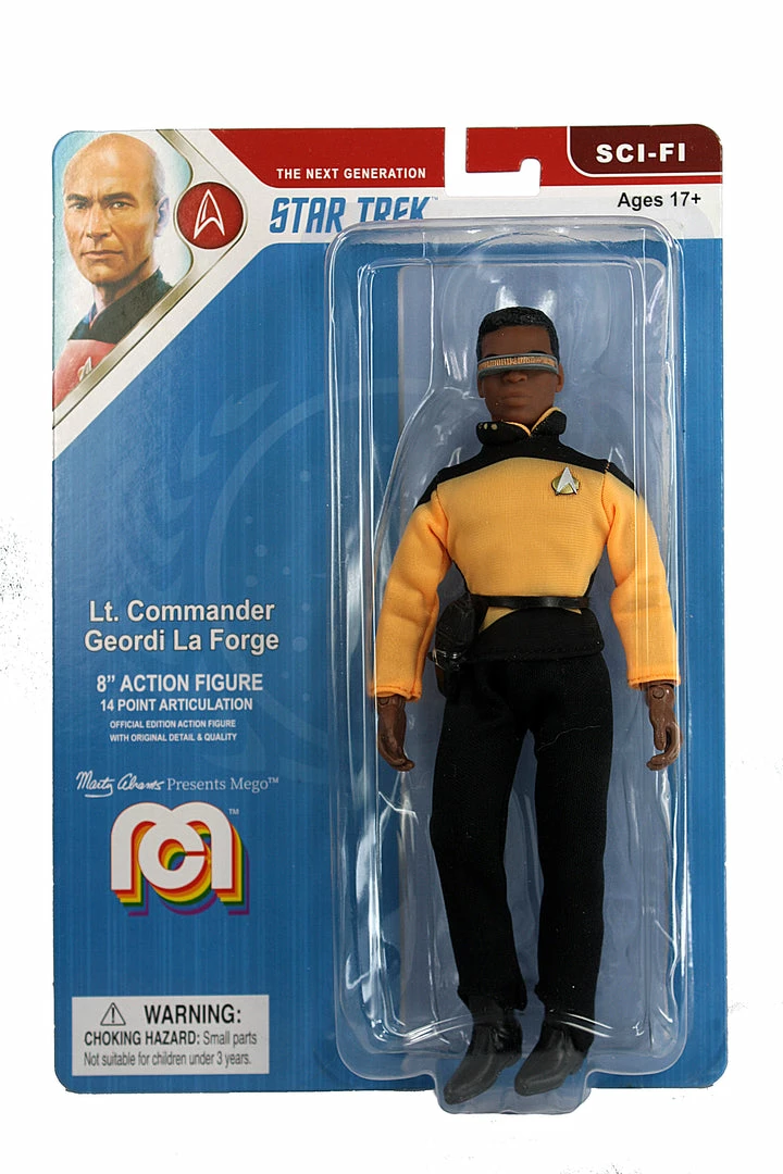 Mego Star Trek Wave 14 - La Forge 8" Action Figure All Mego Mego Star Trek Wave 14 - La Forge 8" Action Figure All Mego