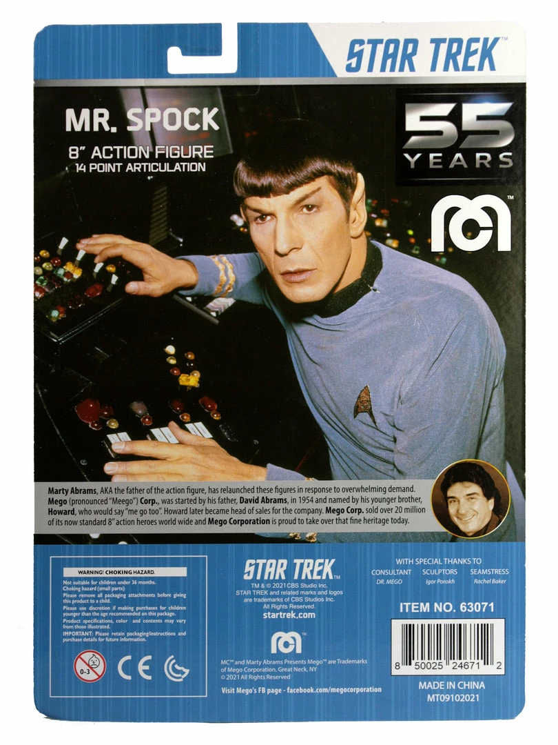 All Mego Mego Star Trek Wave 14 - Spock (55th Anniversary) 8" Action Figure All Mego Mego Star Trek Wave 14 - Spock (55th Anniversary) 8" Action Figure