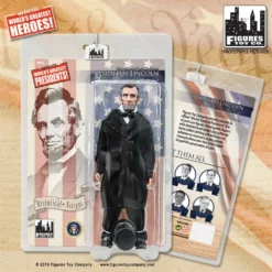 Figures Toy Company Presidents - Abraham Lincoln (Shiny Black Suit) 8" Action Figure