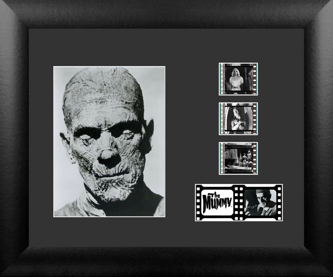 Film Cells LTD. The Mummy (Boris Karloff - 1932) Horror Presentation Film Cell Film Cells LTD. The Mummy (Boris Karloff - 1932) Horror Presentation Film Cell