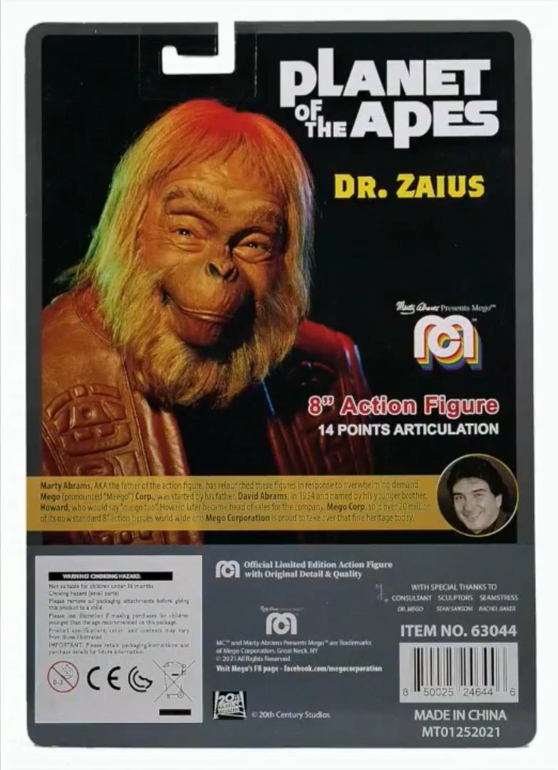 All Mego Mego Planet Of The Apes Wave 12 - Dr Zaius 8" Action Figure All Mego Mego Planet Of The Apes Wave 12 - Dr Zaius 8" Action Figure