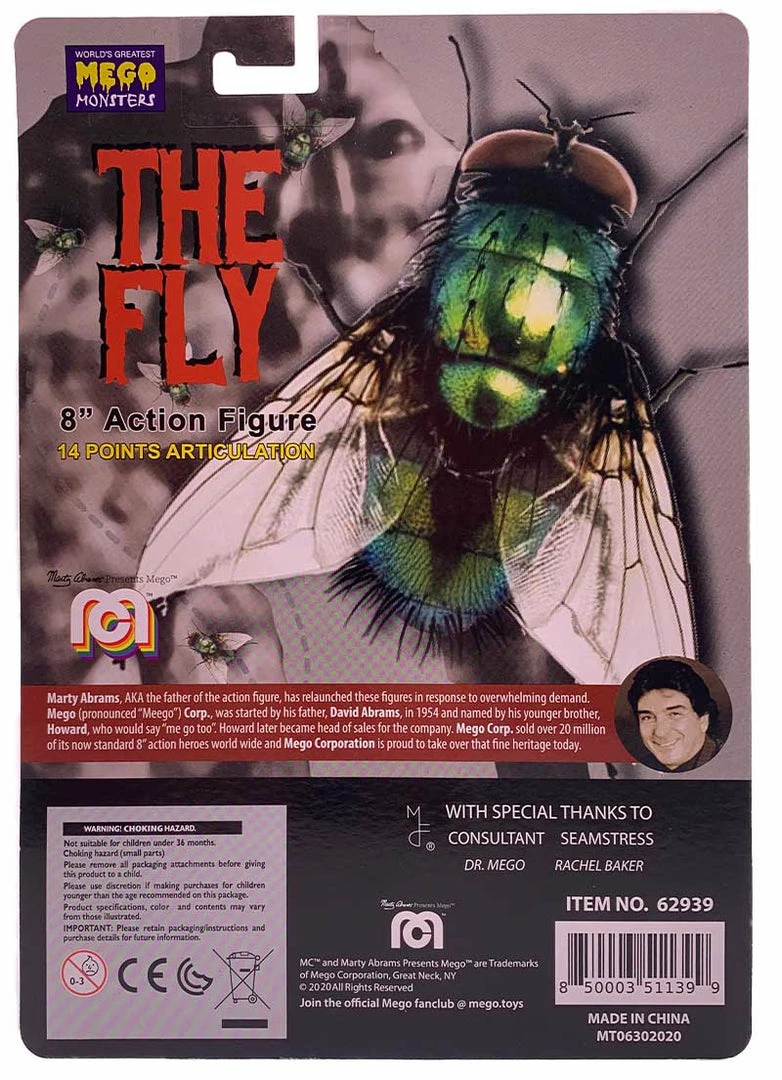 Mego Sci-Fi Wave 8 - The Fly (Red Tie) 8" Action Figure All Mego Mego Sci-Fi Wave 8 - The Fly (Red Tie) 8" Action Figure All Mego